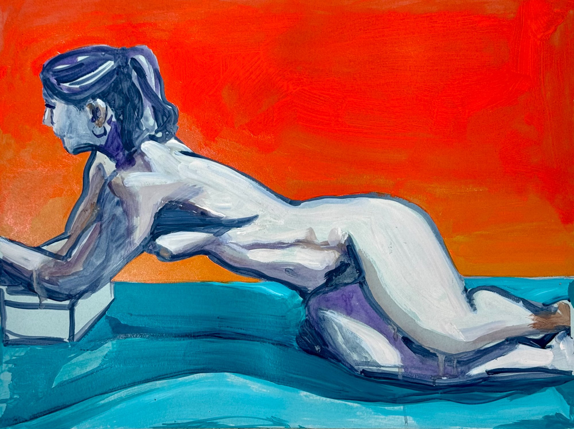 Reclining, Orange